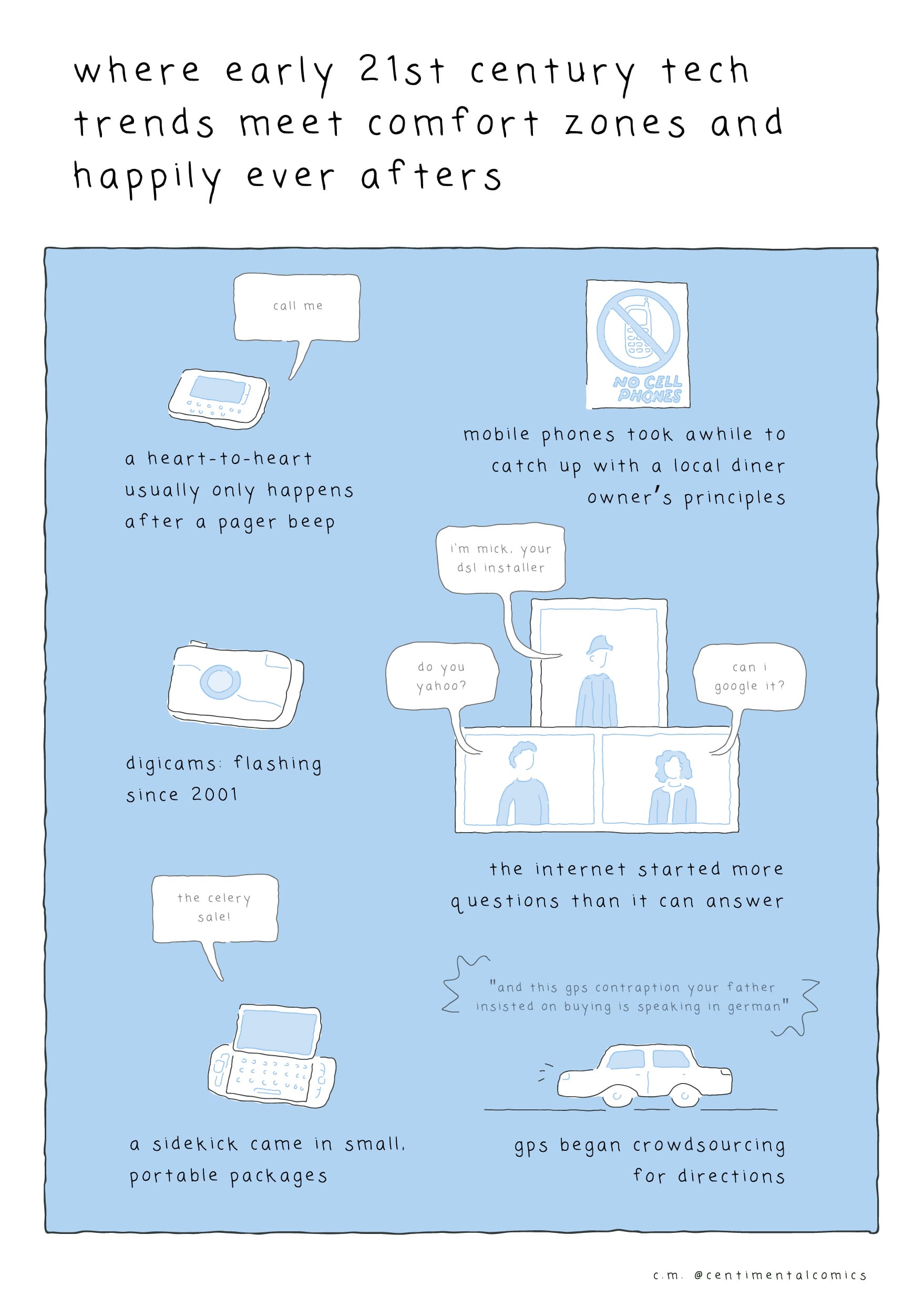 where early 21st century tech trends meet comfort zones and happily ever afters